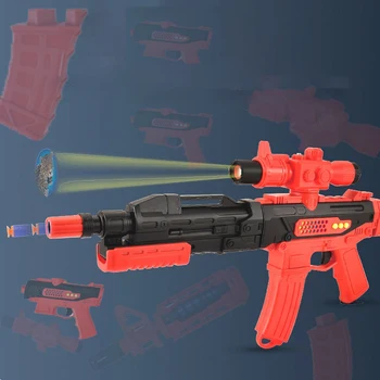 

Magnetic Assembly Gun Electric Sound and Light Submachine Gun Children's Puzzle Splicing Disassembly Assembly Simulation Toy Gun