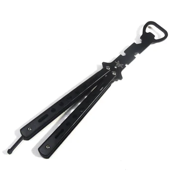 

Knife Style Bar Supplies Stainless Steel Butterfly Bottle Opener Kitchen Multi-Purpose Black Trainer Tool Beer