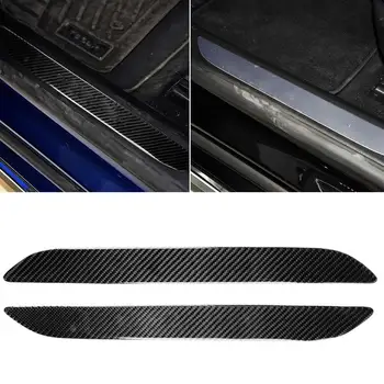 

2Pcs Carbon Fiber Car Door Sills Protection Sticker Car Door Guard Edge Corner Protector Guards Crash Bar for Tesla Model S
