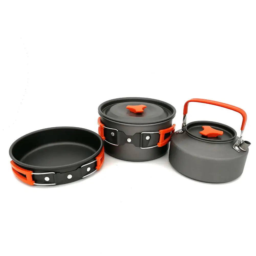 MeterMall Outdoor Camping Pot Teapot Suits Portable Cookware Sets for Picnic