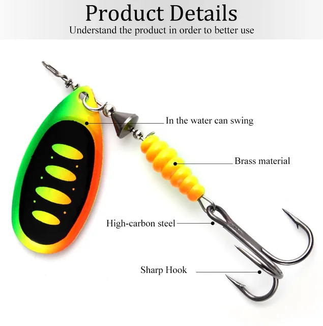 24PCS/Lot Size1-Size4 Fishing Hook Mepps Spinner Fishing Lures Wobblers  Treble Hooks Bulk Fishing Tackle Pesca - AliExpress