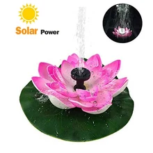 LED Light Solar Powered Fountain Floating Multi-use Bird Bath Water Pump Lotus Leaf Type For Garden Pond Swimming Pool Decor bird bath pond crafting river rocks multi color