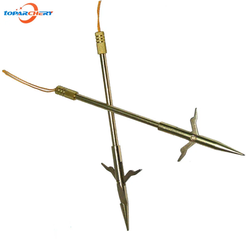 6 шт. профессиональные рыболовные стрелы из нержавеющей стали с рогаткой и бантом