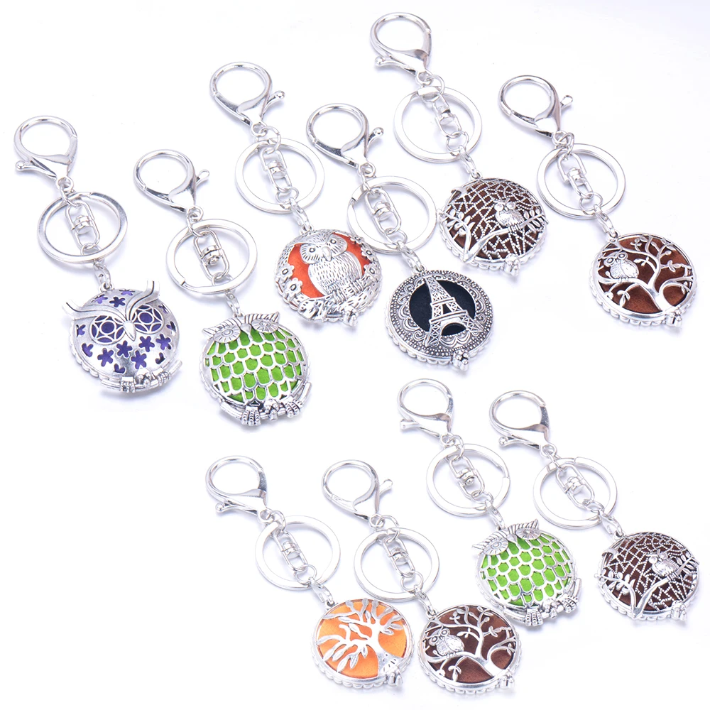 

Magnet Diffuser jewelry stainless steel scented perfume Locket keychain aromatherapy essential oil diffuser Locket keychain