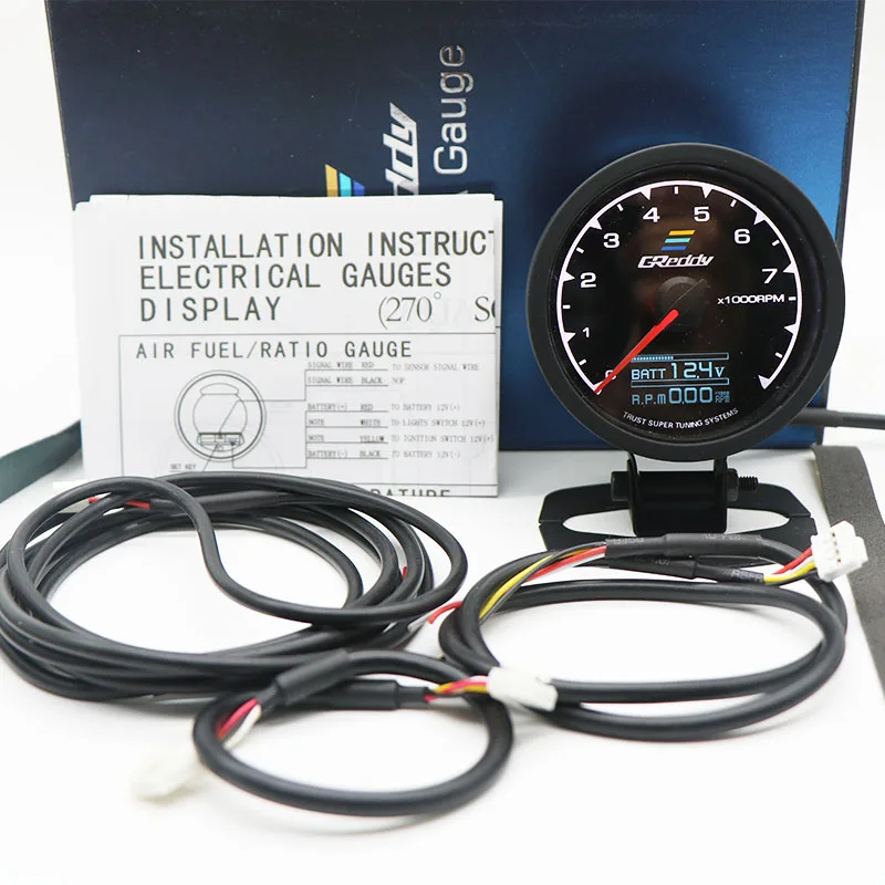 GReddi мульти D/A lcd цифровой дисплей Turbo Boost автомобильный измерительный прибор 2,5 дюймов 60 мм 7 цветов в 1 гоночный метр