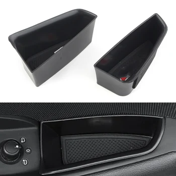 

ABS Plastic Car Rear Door Storage Box Organizer Container Holder 2PCS For Audi A3 S3 2014 2015 2016 2017 2018