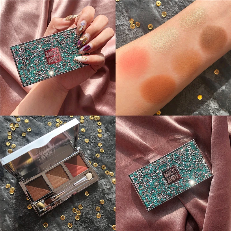 05 Палитра теней для век Earth Makeup 6 цветов, светлые румяна, пигментированные мерцающие матовые блестящие тени для век, палитра для макияжа - Цвет: 05