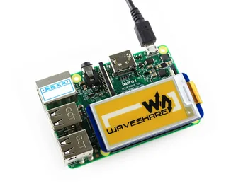 

BlueRaven 2.13inch E-Ink display HAT for Raspberry Pi Zero/Zero W/Zero WH/2B/3B/3B+ three color display e-paper SPI interface