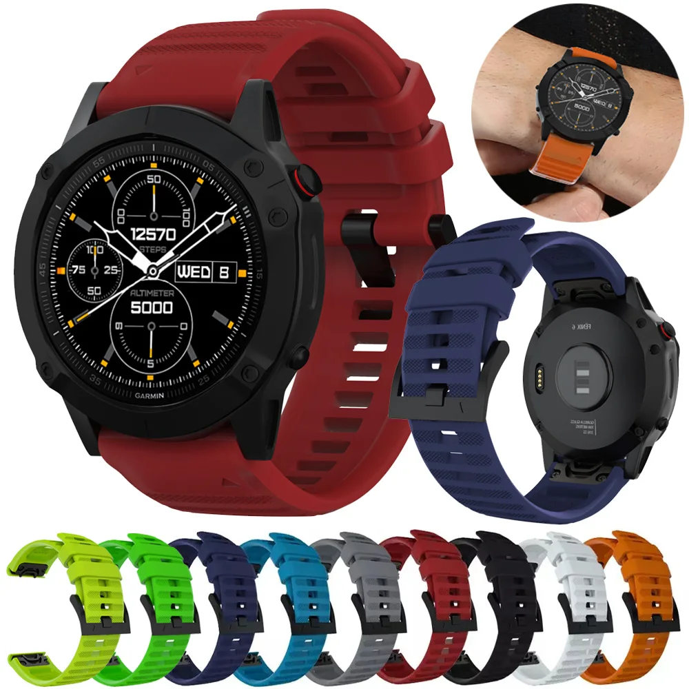 Ремешок для наручных часов Garmin Fenix 6 и Pro / 5 Plus Forerunner 945 935 S60 быстросъемный