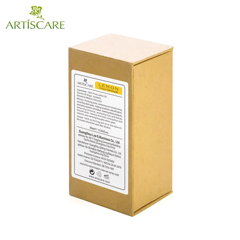 ARTISCARE 100% натуральный чистый лимон эфирное масло 10 мл для осветления и отбеливания