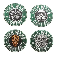 «Сделай сам» с принтом «Звездные войны» патч Кофе жетон на полоски на одежде таможня Передачи Аппликация ткань вышитые патчи Швейные наклейки