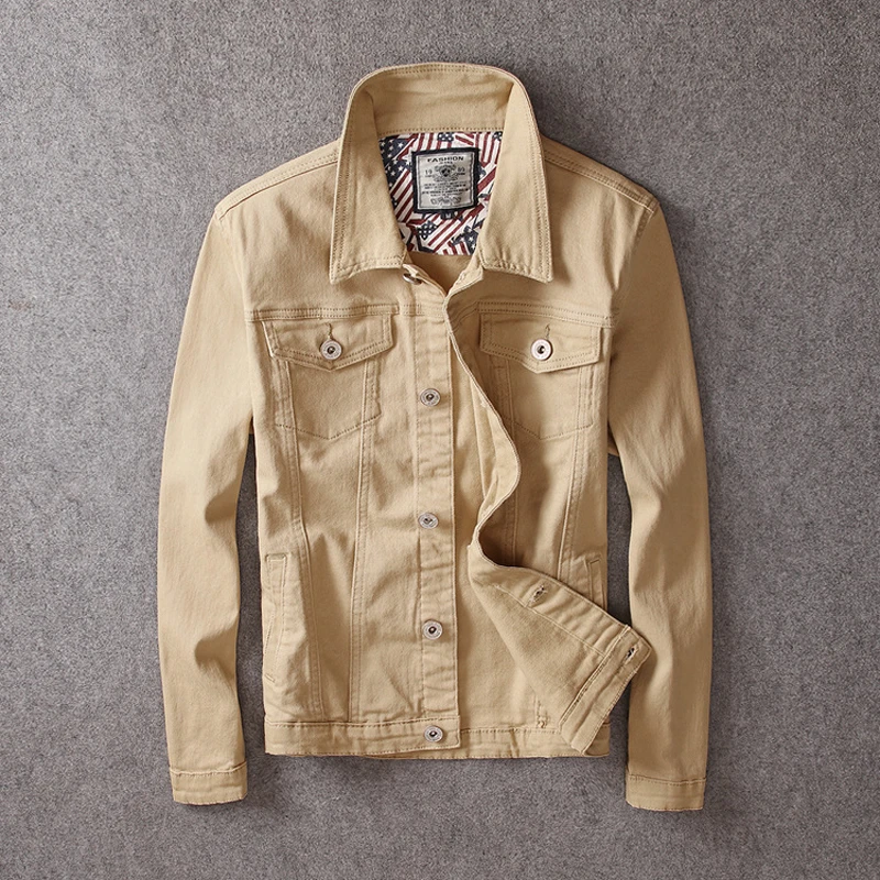 green khaki denim jacket