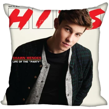 

Custom Shawn Mendes Pillowcase Cover Square Zipper Pillow Cover Print Bedroom Home Office Decorative Pillowcase 35x35cm One Side