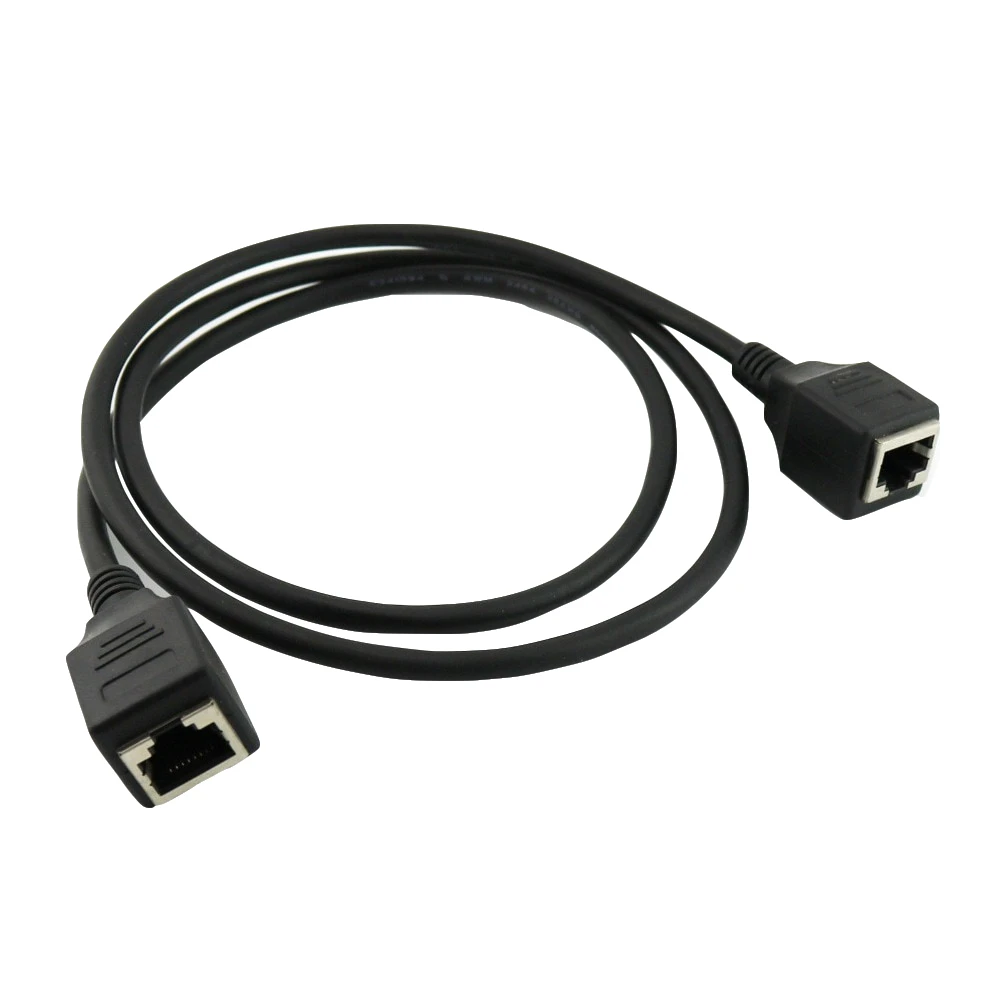 5x RJ45 Ethernet LAN Сетевой разъем Кабель-адаптер RJ45 женский RJ45 Женский Удлинительный кабель черный 1 м/3ft