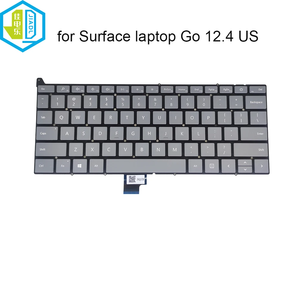 Teclado de Substituição para Microsoft Surface Laptop go 2023 12.4qwerty Teclado de Computador Power Keycap 9z.nj0pq.201