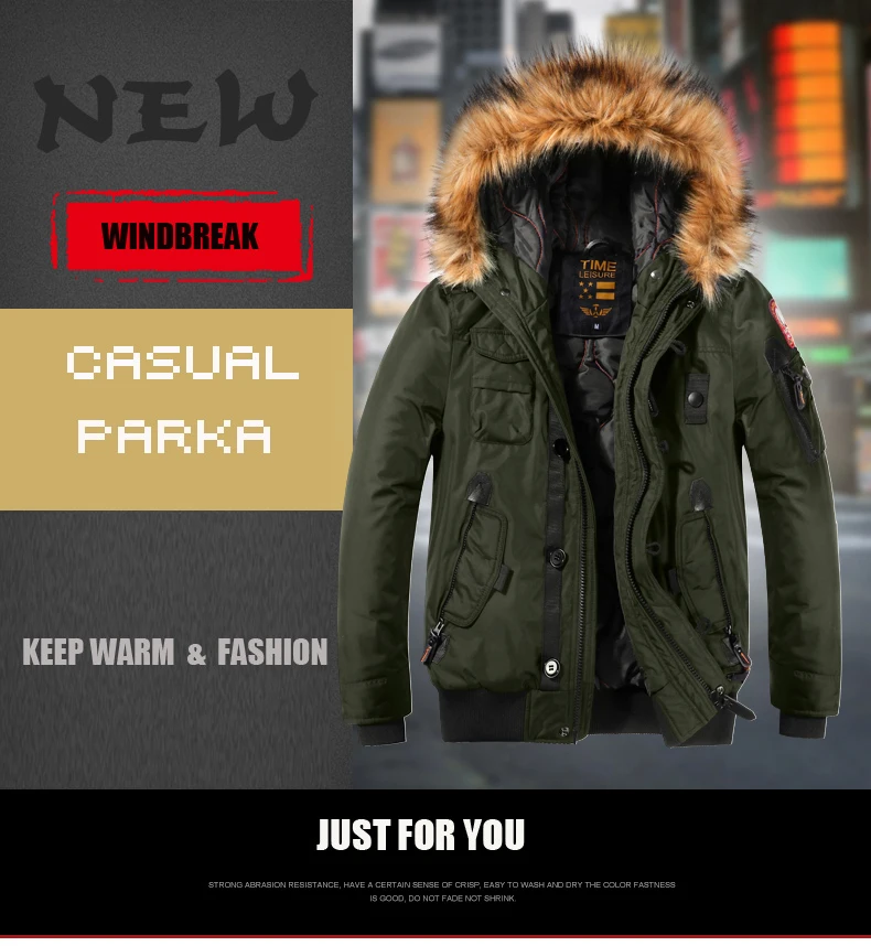 Мужское пальто зимняя куртка Мужская мода North Face уличная ветрозащитная повседневная одежда для мужчин с меховым капюшоном теплая Толстая куртка