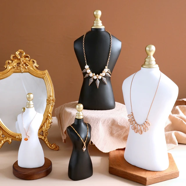 Necklace Bust Jewelry Display Stand, Mannequin Necklace Holder