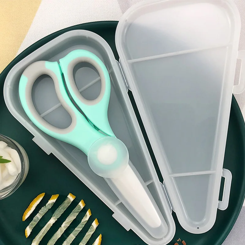 Ceramic Baby Food Scissors Household Toddler Feeding Aid Scissors With  Blade Cover Baby Feeding Supplies Tableware For Health - AliExpress