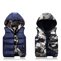 Mãe criança combinando roupas camuflagem criança colete de algodão meninas meninos colete crianças jaqueta crianças outerwear para 100 185cm