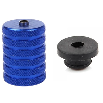 

100x Tattoo Machine Rubber Nipples Half Grommets & 1x Blue 35mm Aluminum Alloy Grip for Tattoo Machine-Gun
