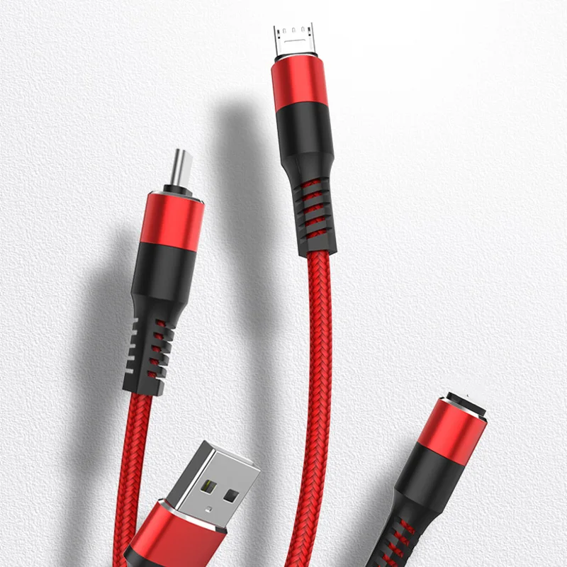 3 в 1 Usb кабель type C микро мобильный телефон кабель для iphone 11 X XS 8 7 6 samsung S9 S8 S10 5G Xiaomi huawei провод для быстрой зарядки