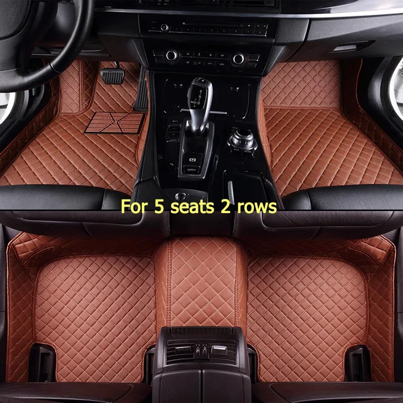 For 5 seats 2 rows KADULEE пользовательские автомобильные коврики для Lexus ES IS-C IS LS NX GS CT GX LX570 RX350 LX RC RX300 LX470 ES300 ES 200 автостайлинг - Название цвета: For 5 seats 2 rows