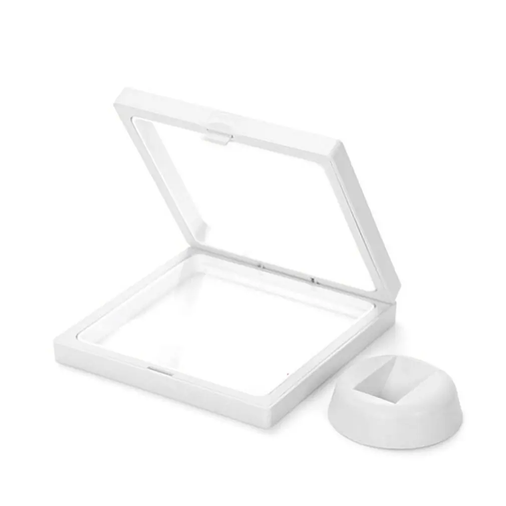 2 Wholesale Glass Top Lid Black 36 Ring Display Portable Sales Storage Box Cases