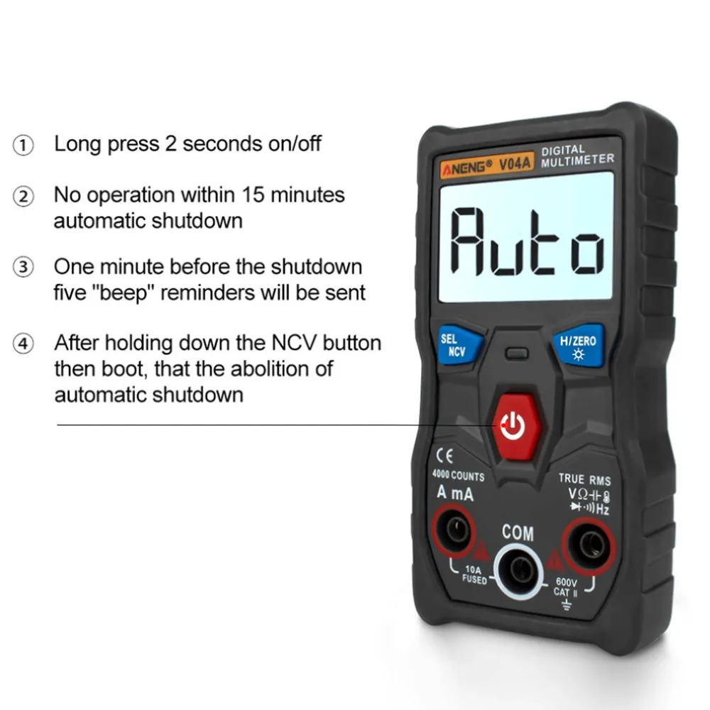 Aneng An-V04A High-Precision Intelligent Gear Recognition Multimeter Electrician Maintenance Instrument Universal Table