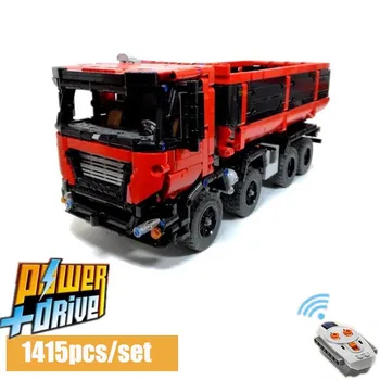 

2019 new moc Technic Series Power functions fit LeGINGlys MOC-19929 8x4 Dump Truck Building Blocks Bricks birthday diy toy Gift