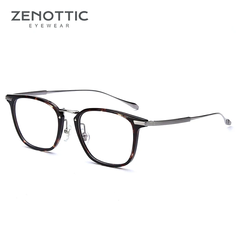 ZENOTTIC ретро оптические очки для близорукости для мужчин, оправы, прозрачные оправы для очков по рецепту, оправы для очков с дальнозоркостью