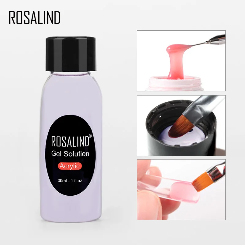 

ROSALIND Nail Art Cleaner Hydrogel Cleaner Liquid Extension Gel Cleaner Slip Solution Gel Solution 30ml