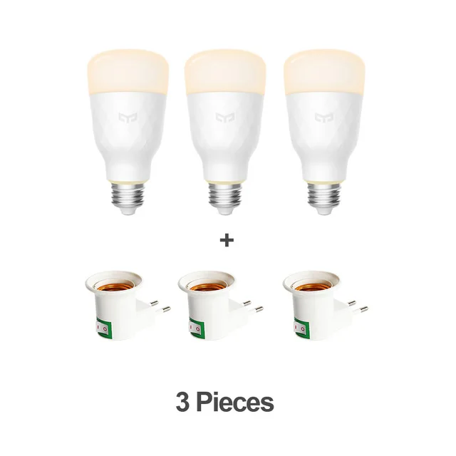 3 White Bulb Yeelight, умный светодиодный светильник, RGB, цветной, E27, 10 Вт, 800 люменов, умная лампа Xiaomi Mijia, смартфон, WiFi, пульт дистанционного управления - Испускаемый цвет: 3 White Bulb