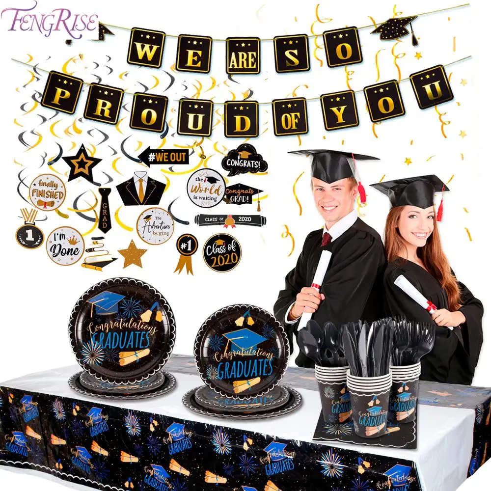 

Graduation Paper Plate Napkin Graduation Photo Booth Props Graduation 2020 Party Decorations Table Cloth Congrats Grad Banner
