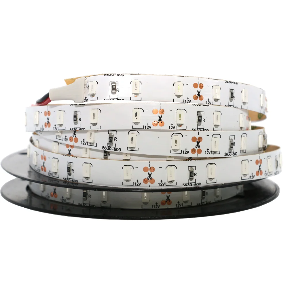 Светодиодная лента 2835 5630 5050 SMD 60 светодиодов/м 1-5 м 12 в пост. Тока | Лампы и