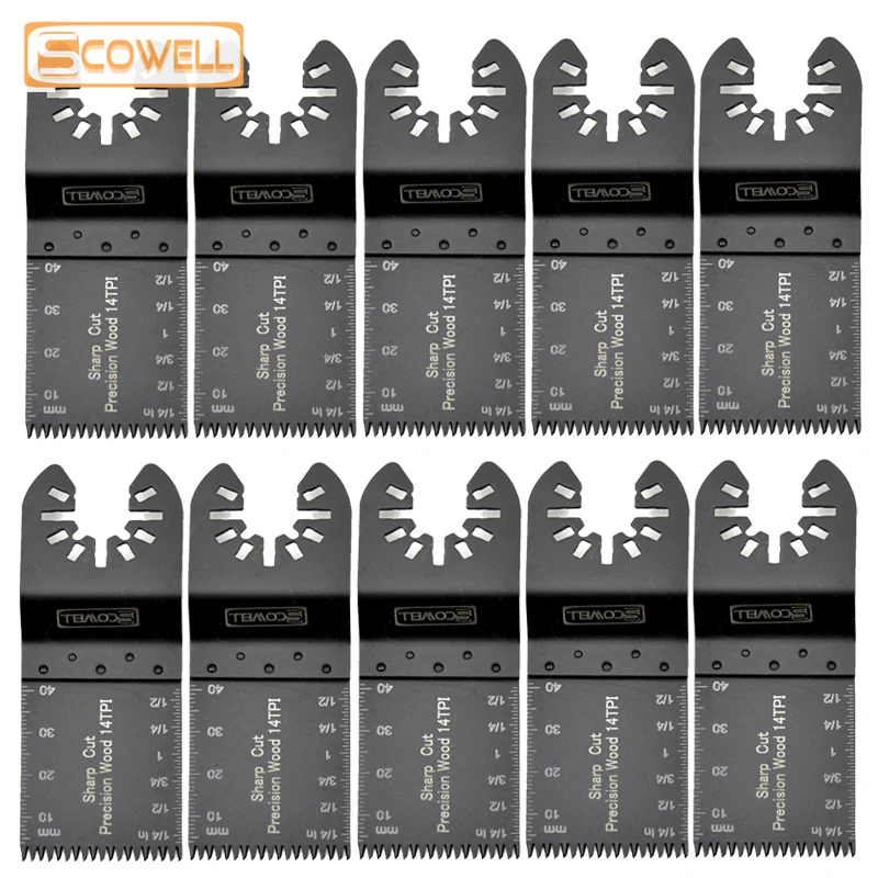 

10Pack Japanese Teeth 14TPI Plunge Saw Blades Multitool Saw Blade For Fast Wood Clean Cutting Oscillating Tools Accessories