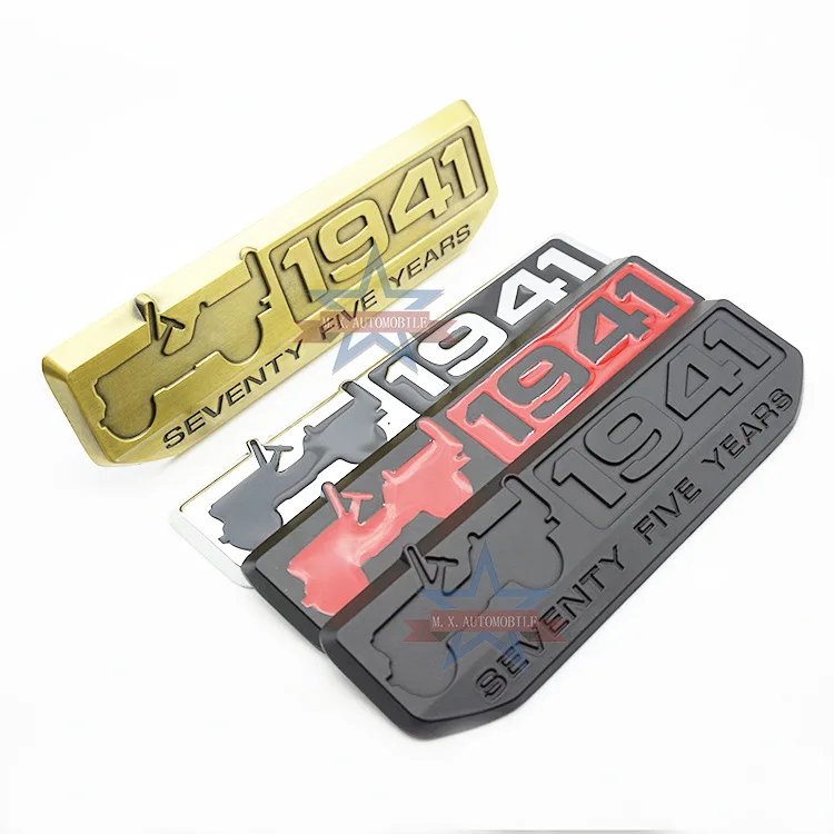 Подходит для Jeep Free Light Metal 75 юбилей модифицированные автомобильные Логотипы Jeep 1941 автомобильные Логотипы