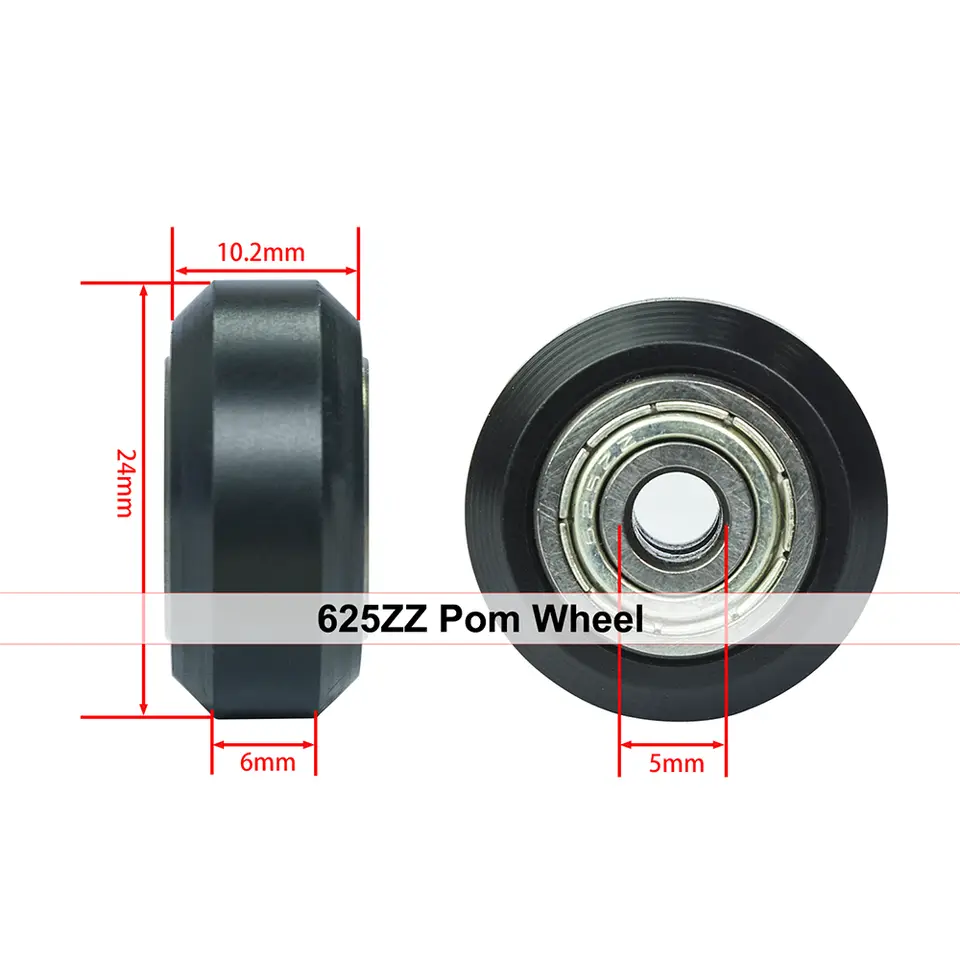 1/5/10/24PCS CNC Plastic POM Big Small Wheel With Bearing Idler V-Slot Aluminum Profile Perlin Pulley For 3D Printer Ender3 V2 image 5