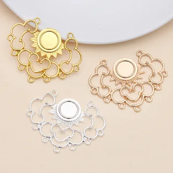

20 Pieces/Lot 39*48mm DIY Jewelry Accessories Filigree Headwear Connectors Hand-made Materials
