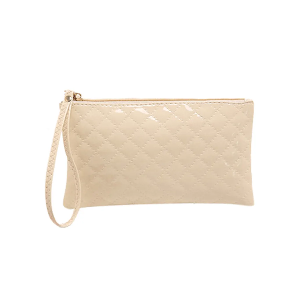 Женский новейший горячий кожаный держатель для чеков Органайзер кошелек клатч и высококачественный кошелек S11 - Цвет: Beige