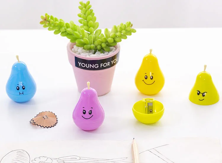

1PCS Cute creative big pear shape pencil sharpener pencil shaper student stationery school office supply