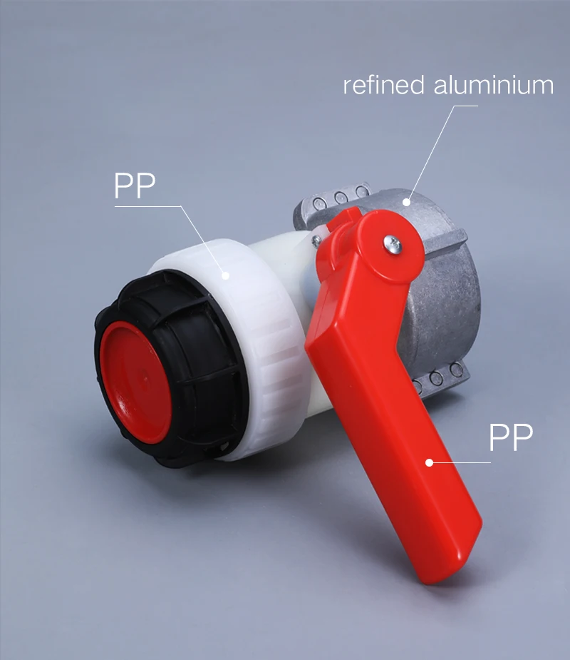 Dn50 válvula de esfera ibc tanque recipiente