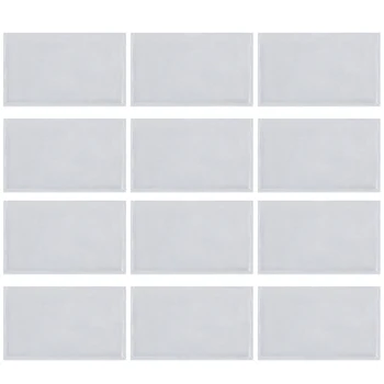 

12Pcs Card Cover Durable Plastic Self-Adhesive Clear Card Holder Organizing Cover Card Label Card Pocket