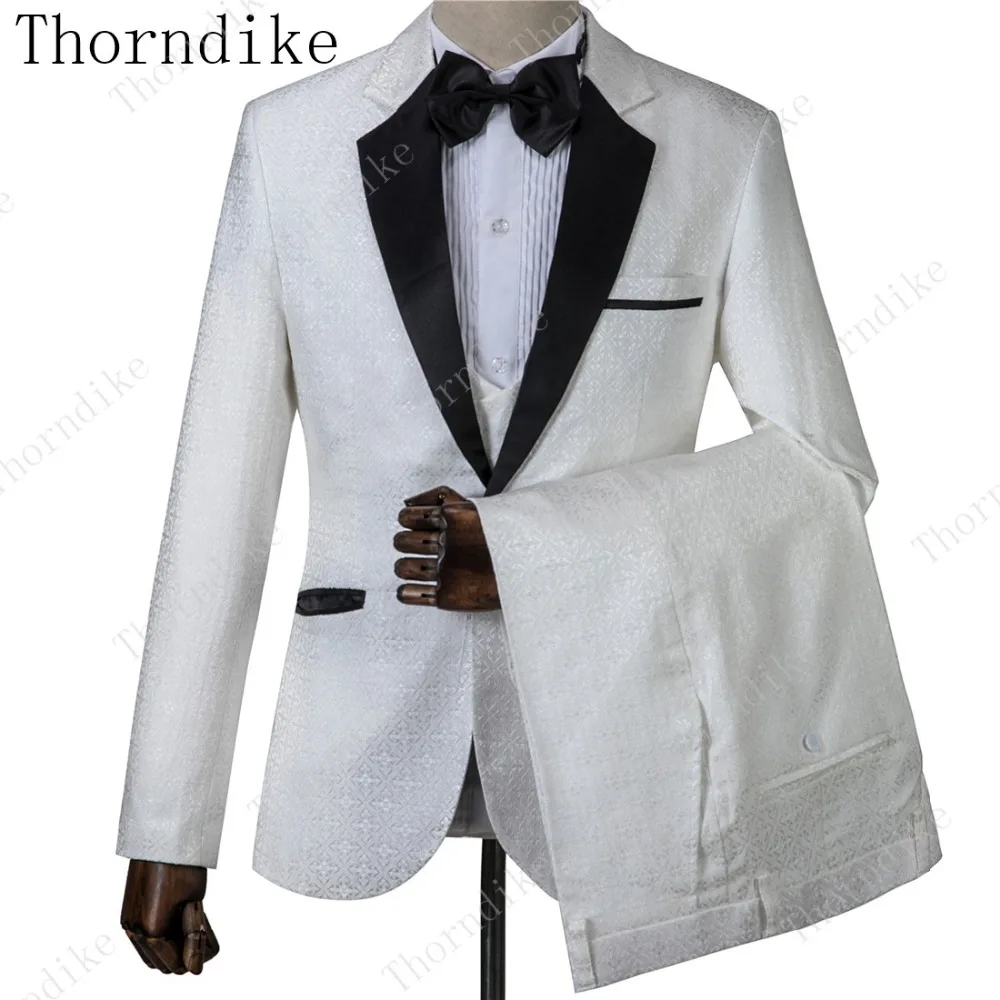 Thorndike мужской костюм высокого качества костюмы для мужчин s Slim Fit элегантное жаккардовое костюмы для мужчин s Vintge Terno Masculino Traje Hombre формальный выпускной