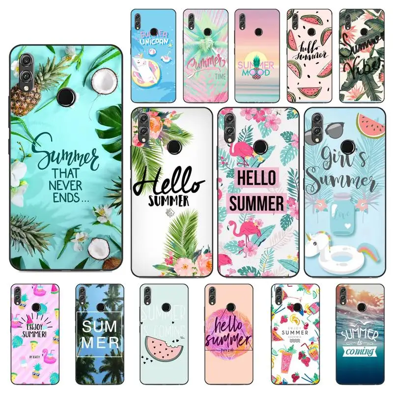 YNDFCNB Hello Cool Summer Beach Sea чехол для телефона Huawei Honor 8X 8A 9 10 20 Lite 30Pro 7C 7A 10i 20i | Мобильные