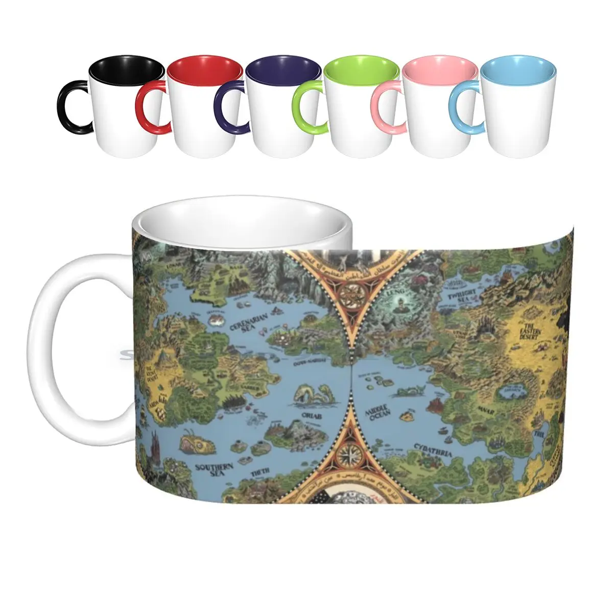 Hp Dreamland Map Tazze In Ceramica Tazze Da Caffè Tazza Da Tè Al Latte Hp Dreamland Cthulhu Horror Necronomicon Arcane Tendenza Creativa