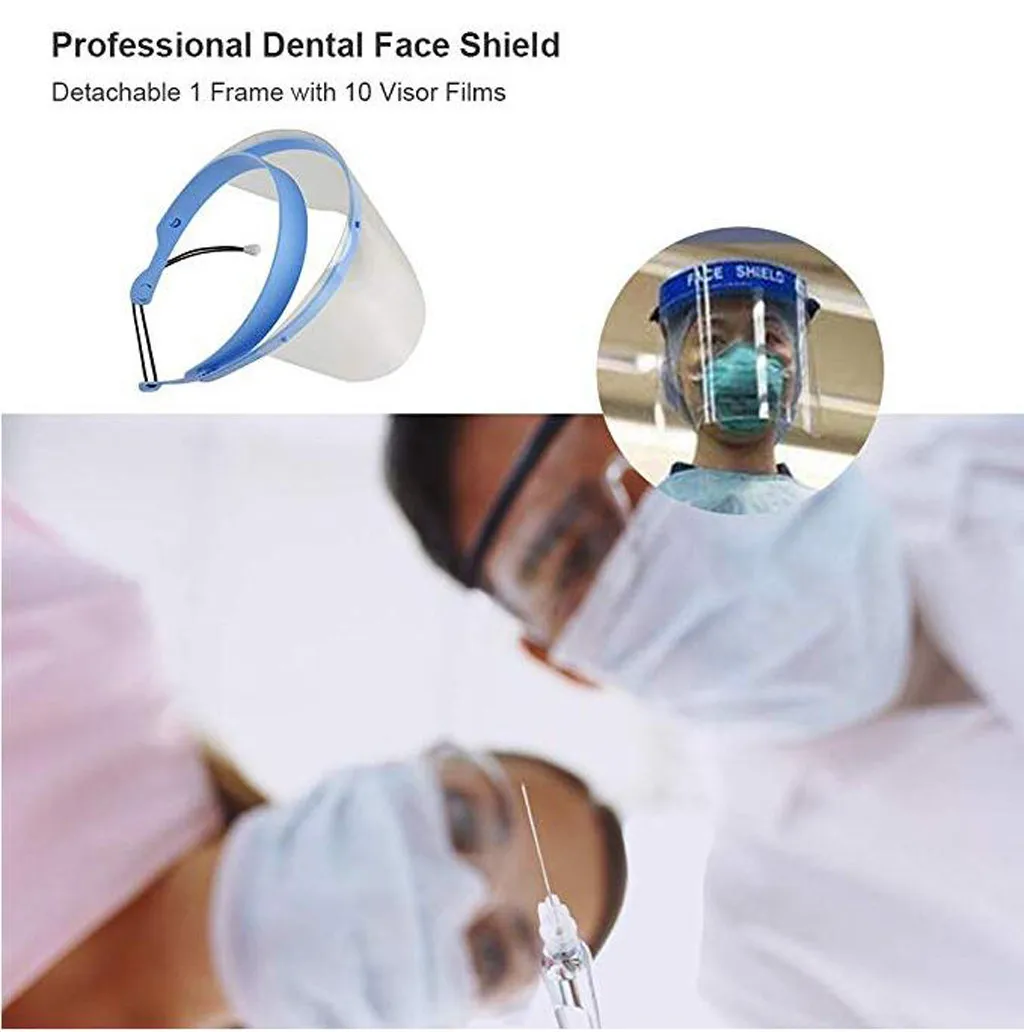 1 шт. рама + 10 противотуманная прозрачная масляная защита для лица уличные