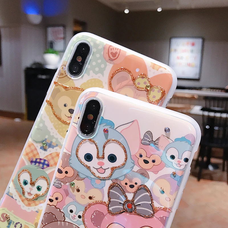 Милые чехлы с мультяшным медведем для телефона huawei P30 P20 Mate20 Pro Блестящий Мягкий чехол с бриллиантами для Honor 20 Pro Nova 3 4 5 чехлы на заднюю панель
