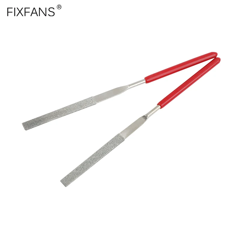 FIXFANS 2 шт. 3 мм x 140 плоская алмазная игла напильник 120 Грит для металла стекла