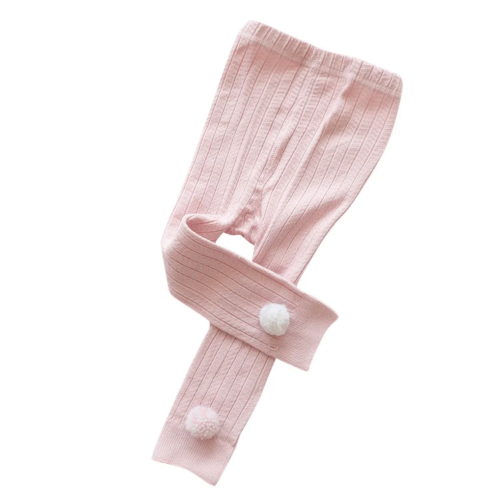 Pink Осенне-зимние колготки для девочек, однотонные теплые чулки для маленьких мальчиков и девочек детские колготки для девочек - Цвет: Pink