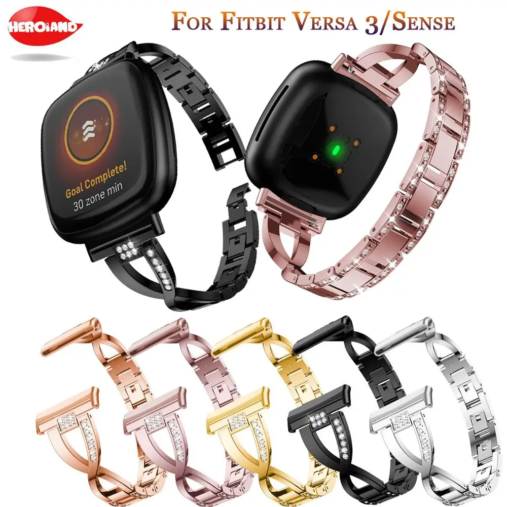 

Stainless Steel For Fitbit Versa3 watchband Replacement Stable Watch Strap For Fitbit Versa 3/Sense Wristband bracelet Pulseira